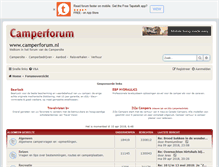 Tablet Screenshot of camperforum.nl